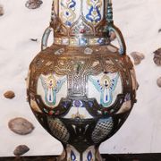 Vase potiche  en ceramique et argent orientaliste Maroc