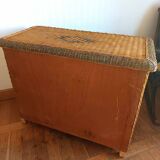 Vintage rattan chest of drawers 1970