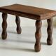 TABOURET Vintage BOIS Tourné