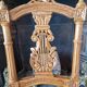 Lyre back chair in carved wood, Louis XVI style, late 19th century.