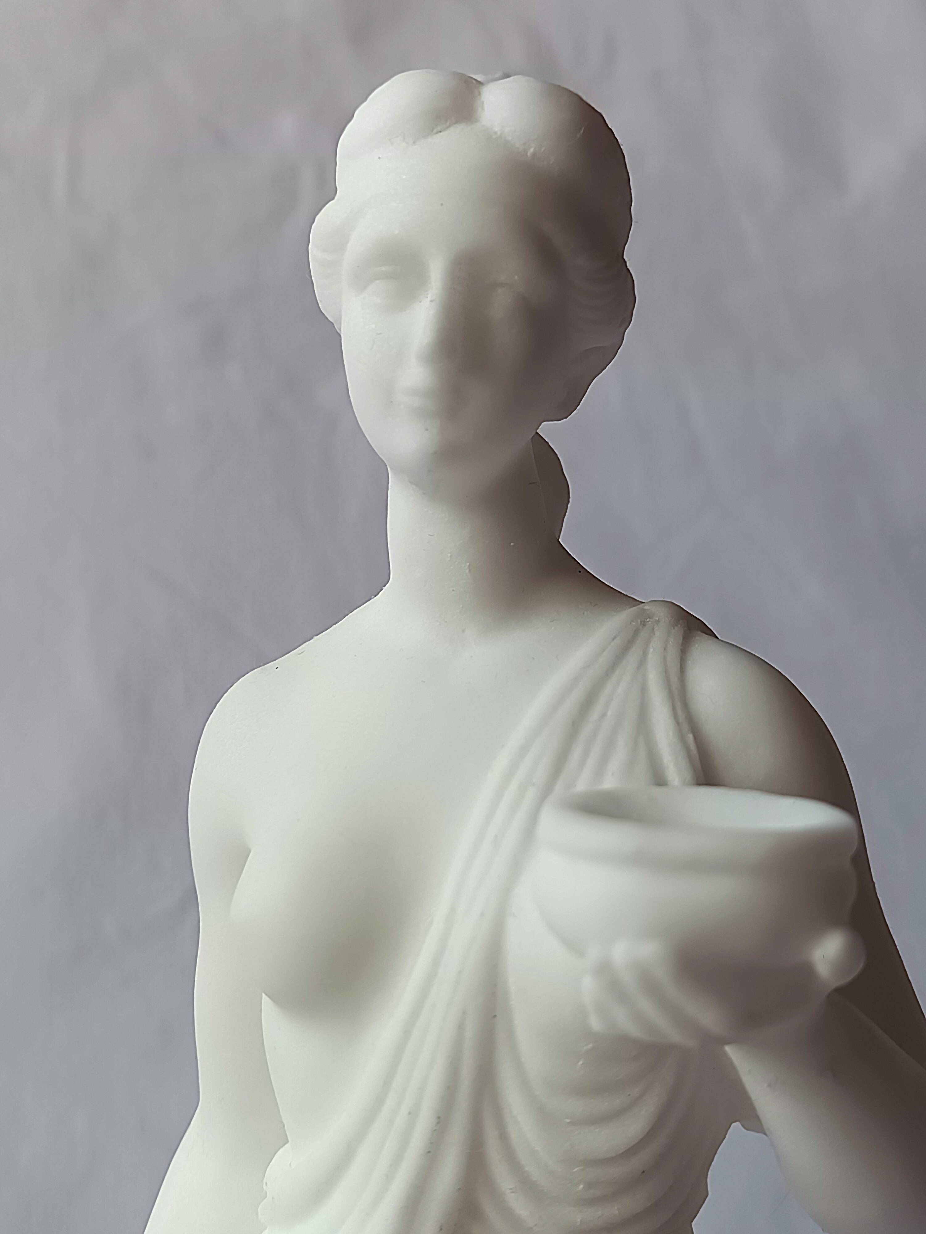 Statue sculpture Greek goddess Hebe marble