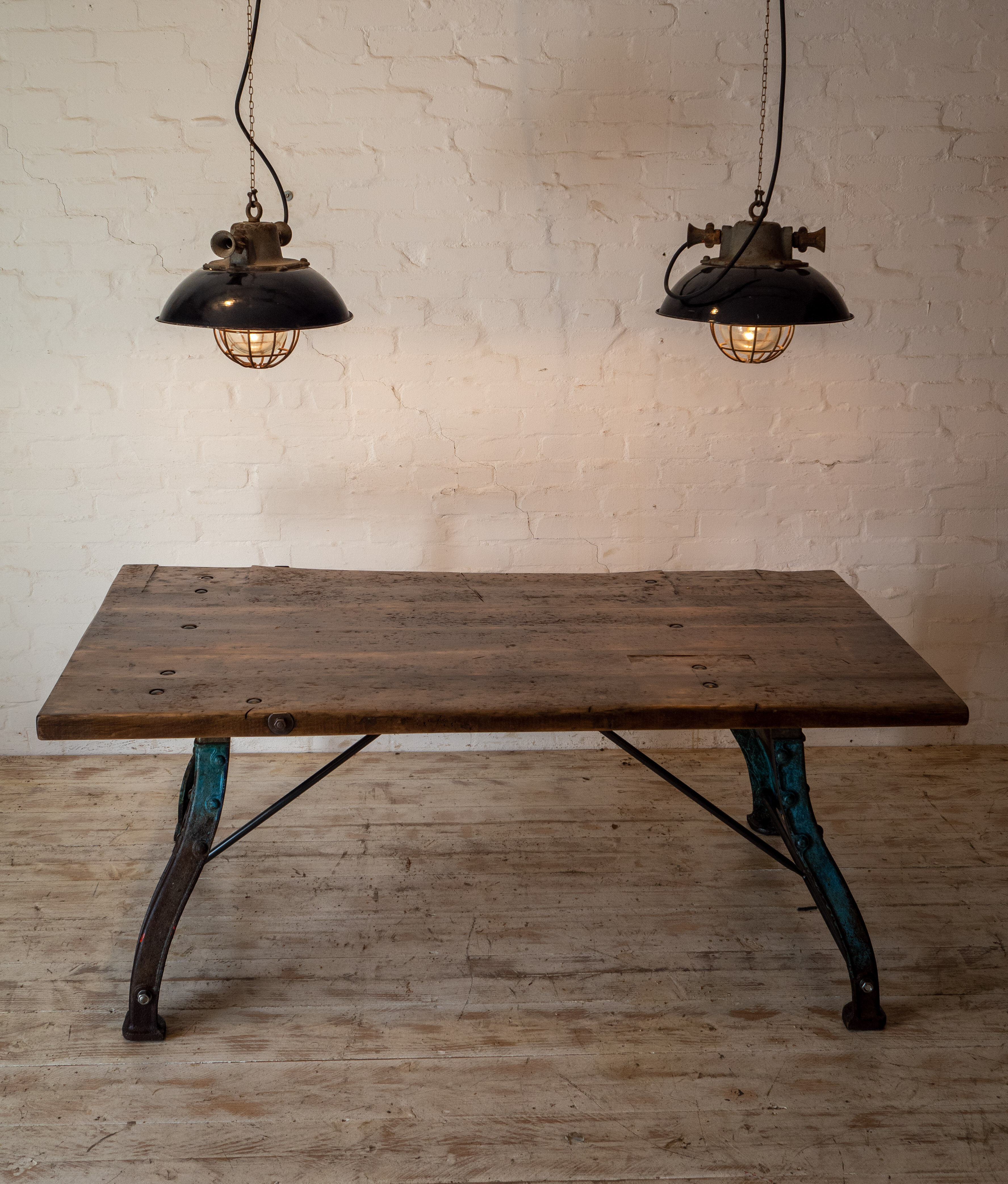 Industrial Bamford table workbench top