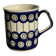 Mug en grès émaillé bleu de Bolesławiec H9,5 D11