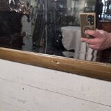 Art Deco gilded trumeau, bevelled mirror