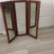 Triptyque de miroirs en rotin 63x63cm