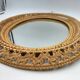 Oval rattan mirror