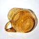 Pichet vintage en verre bullé jaune ambré La Rochère