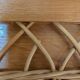 Vintage oak and rattan chiffonier