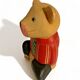 Bear 1985 light wood 17cm hand painted telephone deco toy old vintage statuette