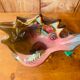 Lamp night light vintage ceramic shell fish.