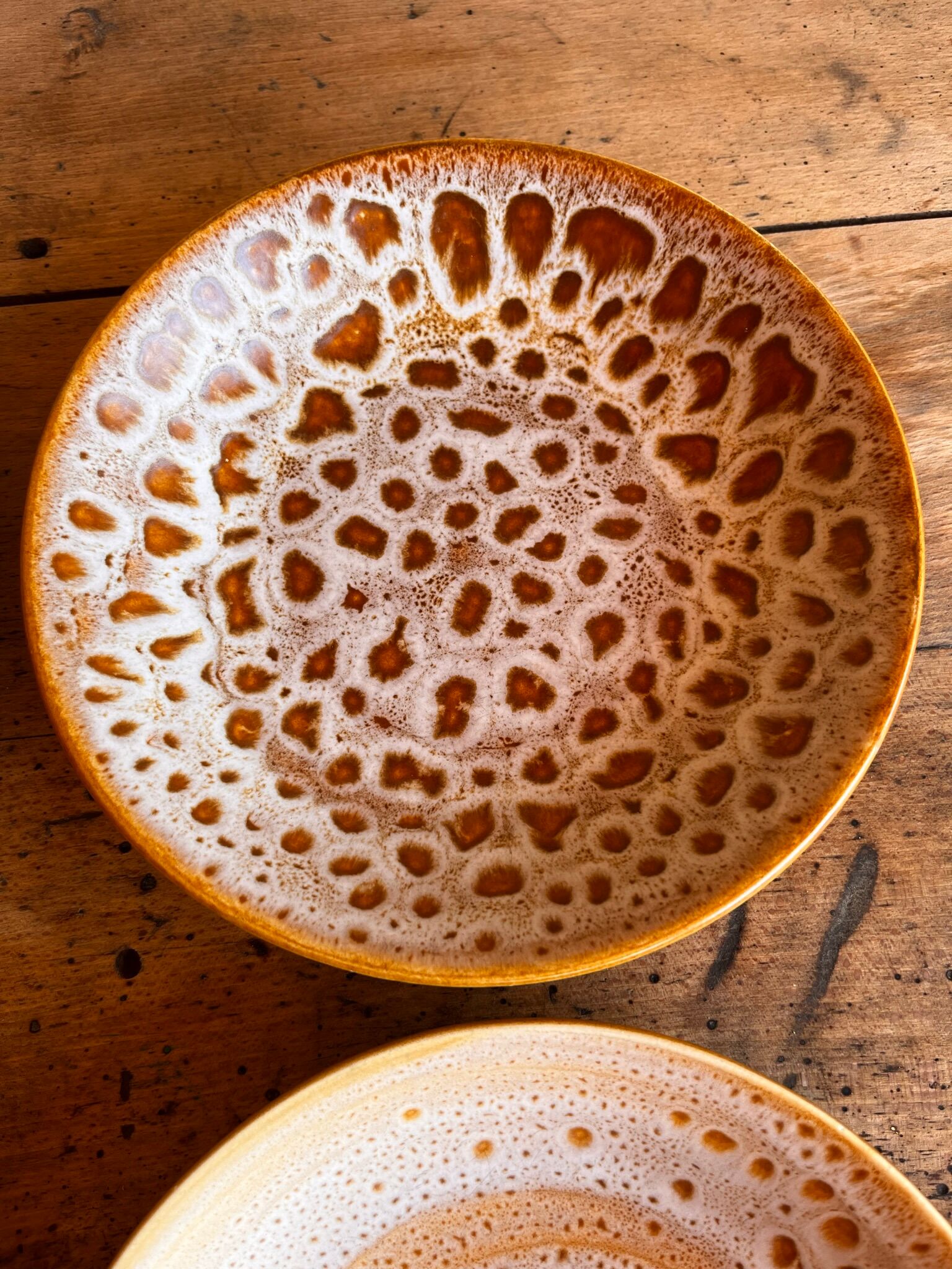 Lot de 4 assiettes creuses Niderviller modèle "Fauve"