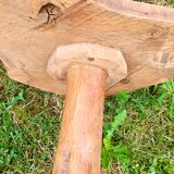 Brutalist art deco pedestal table
