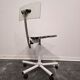 1980s Vintage Industrial Swivel Chair with Adjustable Backrest and Cas