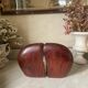 Pair of vintage exotic wood bookends