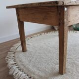 Old farmhouse coffee table in raw wood (pine and oak)