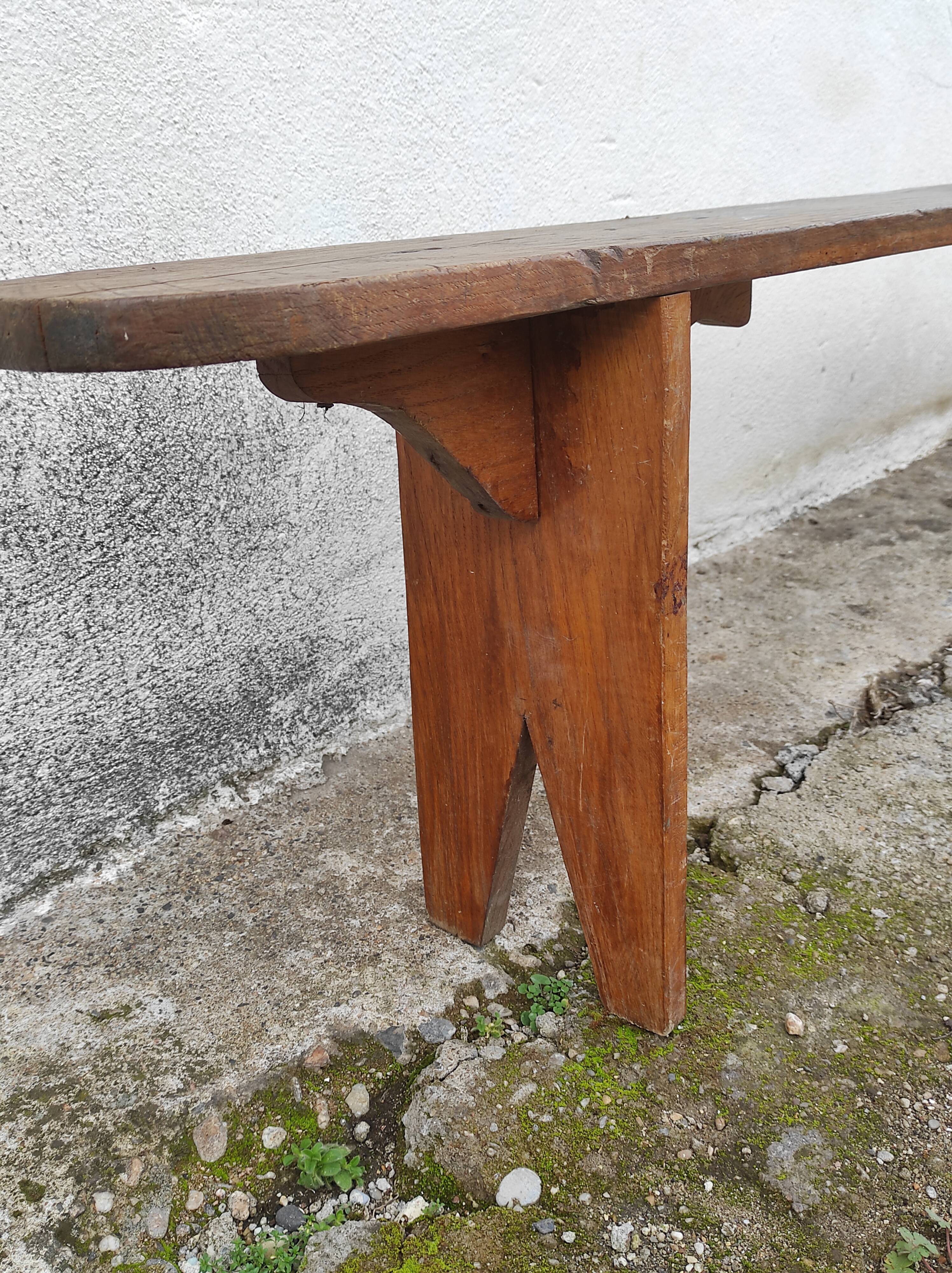 Old oak farmhouse bench