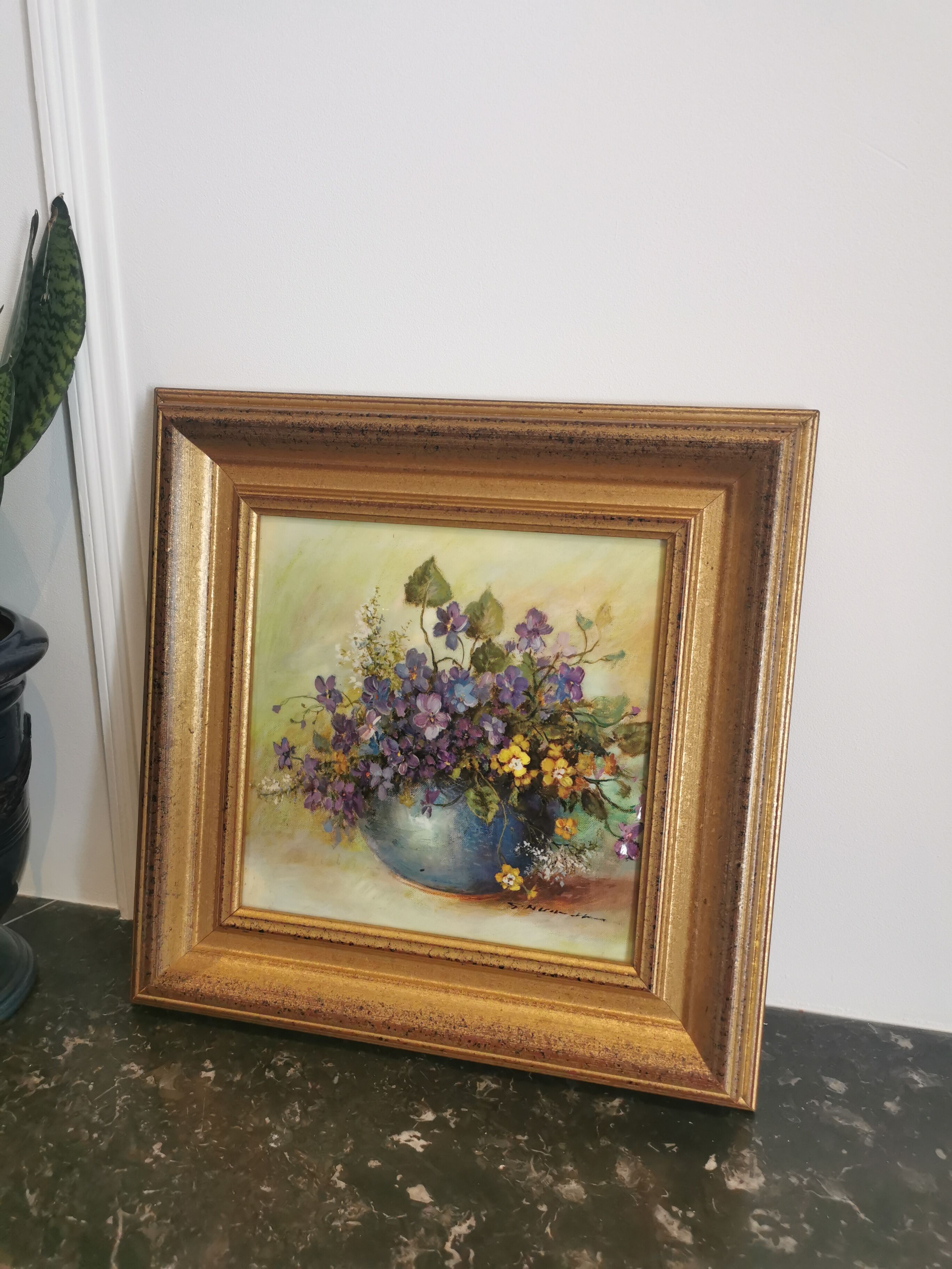 Painting bouquet of flowers CADIOU