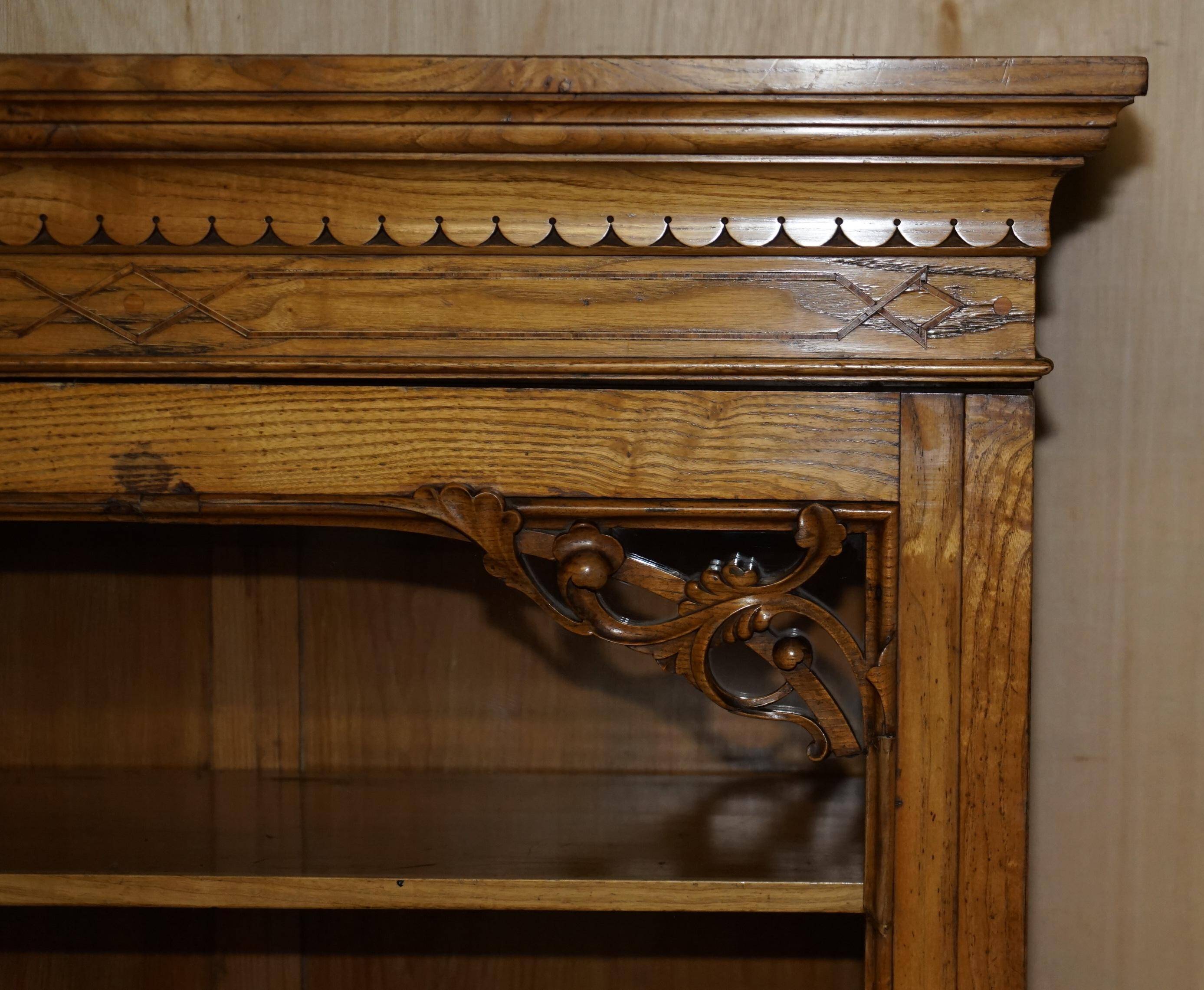Victorian library 1840 A Blain & Son Liverpool in pollard oak