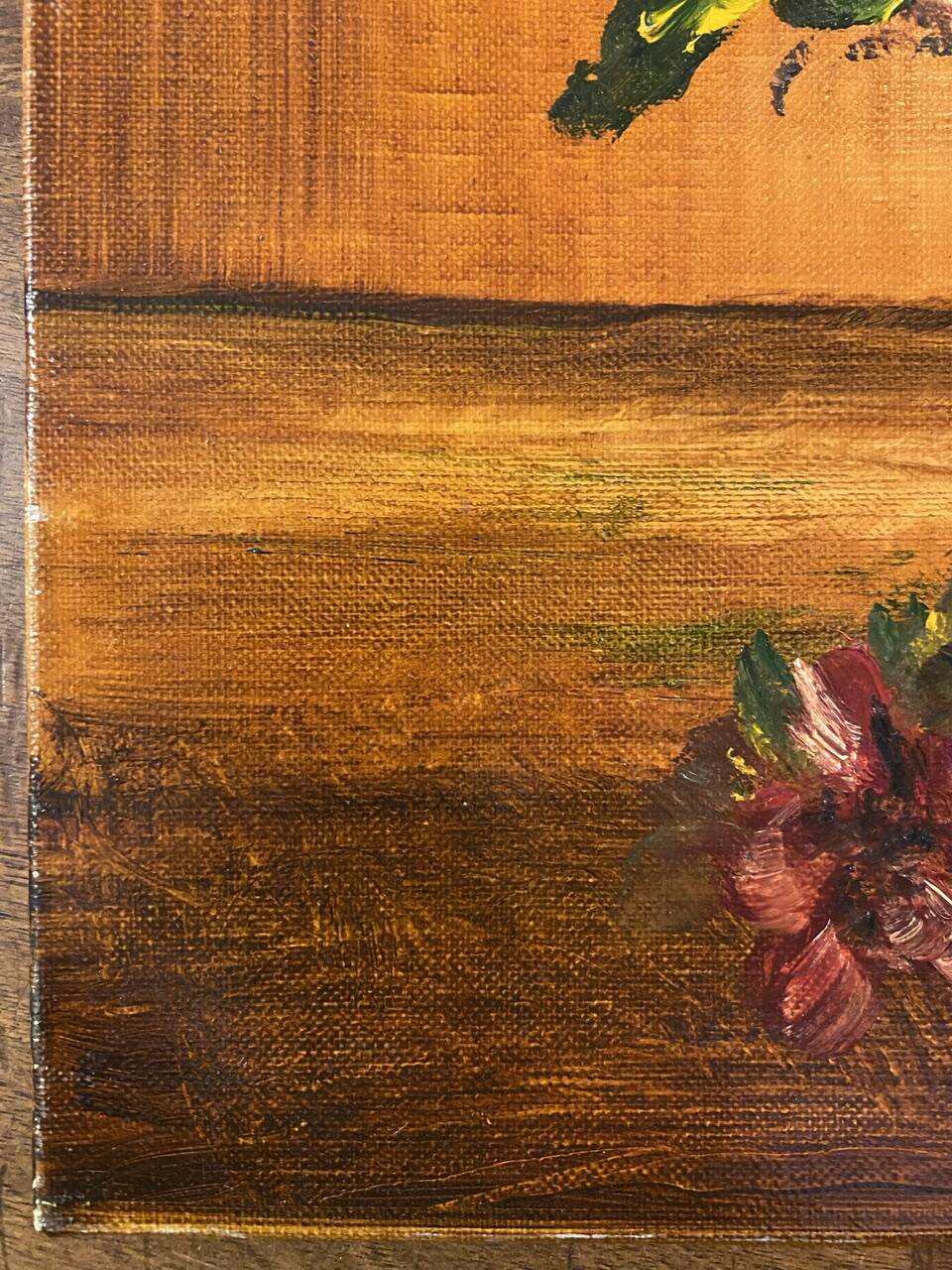 Still life with basket of wild flowers signed Mahler 20th century