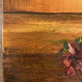 Nature morte au panier de fleurs sauvages signée Mahler XX siècle