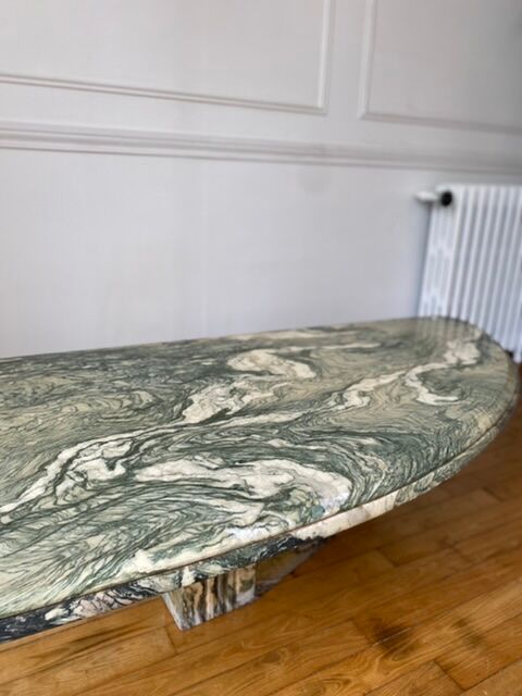 Green marble coffee table