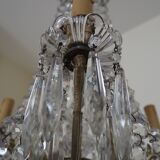Napoleon III chandelier with crystal pendants, signed Portieux 19th century