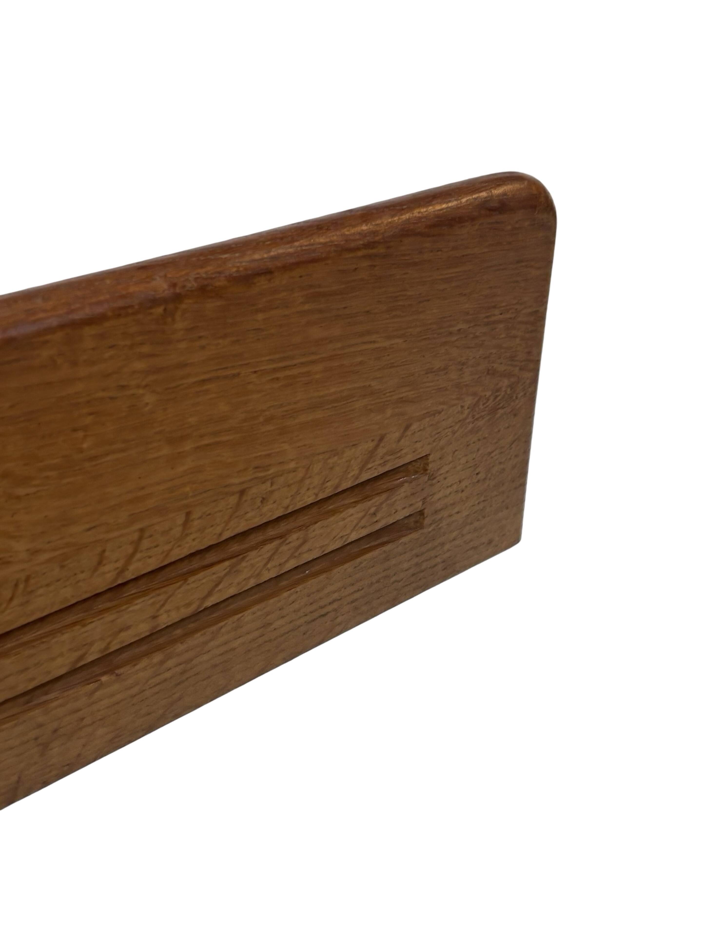 Vintage book shelf wall rack 1970s wood minimalist design