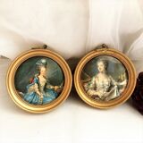 Pair of frame medallion Marie-Antoinette