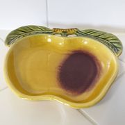 Vintage Secla Majolica apple-shaped platter, made in Portugal.