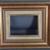 Frame wood stucco gilded gold leaf 30x26 foliage 16.4x11.9 cm