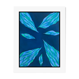 Pastel drawing 'Bioluminescence', 2025, by Atelier Cléophée