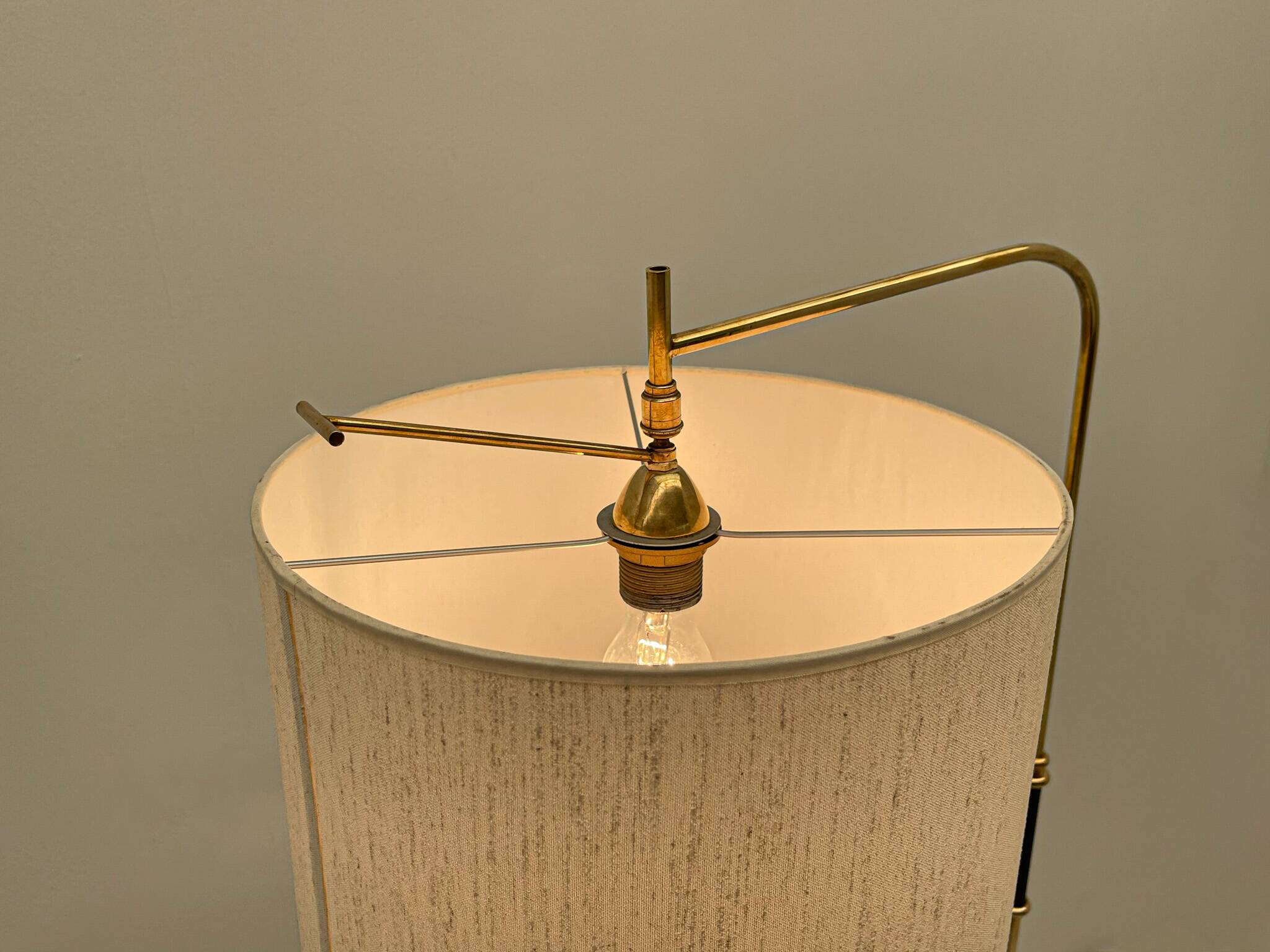 Adjustable brass floor lamp. France, 1970