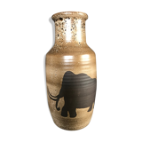 Vase in ceramic rock effect of saint clement mammouth 38 cm decoration