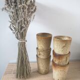 Lot of 6 sandstone cups