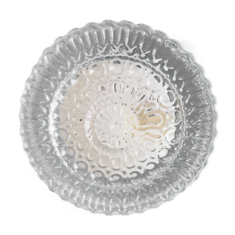 Round ceiling light in chiseled glass