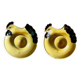 2 vintage “hen” egg cups