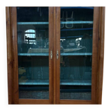 Empire style cherry wood display cabinet/bookcase