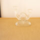 Transparent glass candle holder