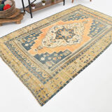 5x9 Rustic Primitive Vintage Handknotted Rug, 266x163Cm