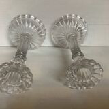 Pair of candlesticks Val Saint Lambert Belgium