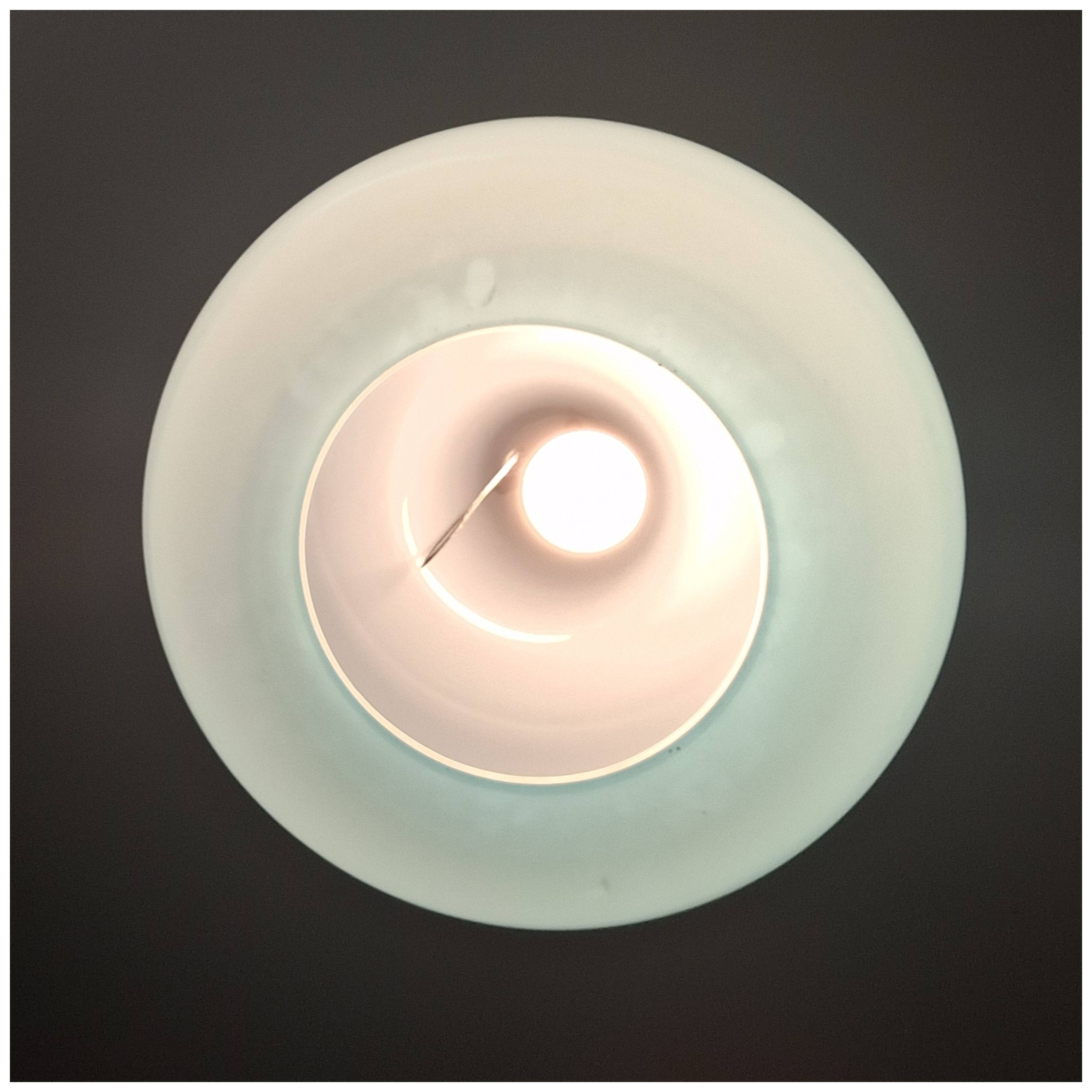 Vintage suspension lamp VISTOSI blue Murano glass L.114 Alessandro Pianon
