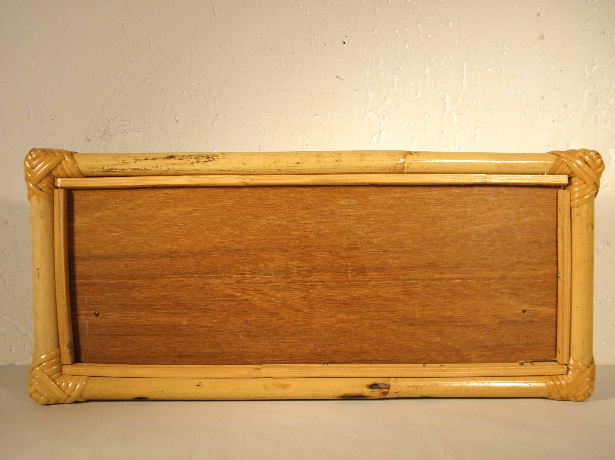 Etagère murale en rotin 45 x 20