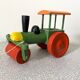 Wooden road roller tractor