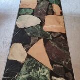 70s vintage chrome and resin coffee table