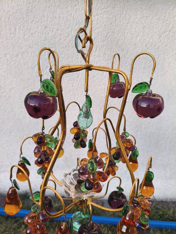 Lustre cage verre Murano