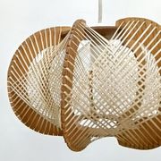Suspension nordique en bois du milieu du siècle, années 1960