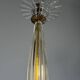 Lustre vénitien en verre de Murano et laiton, vers 1950
