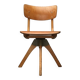 Mid-century German wooden swivel chair for children by Casala