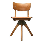 Mid-century German wooden swivel chair for children by Casala