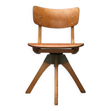 Mid-century German wooden swivel chair for children by Casala